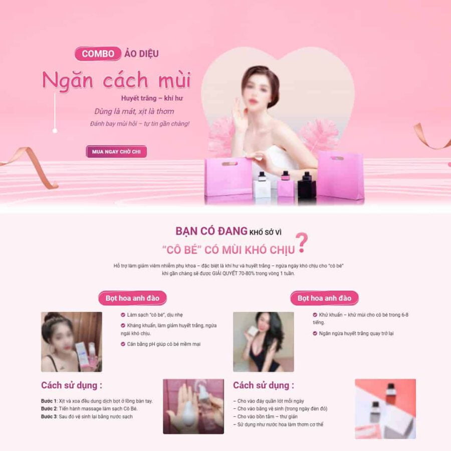 Theme WordPress Landing page xịt thơm